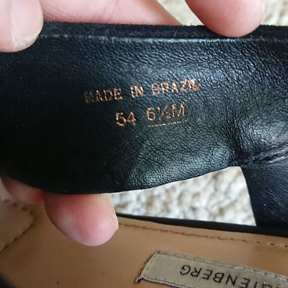 Diane von Furstenburg Platform Black Suede Strappy Slingback size 6.5 - Picture 8 of 12